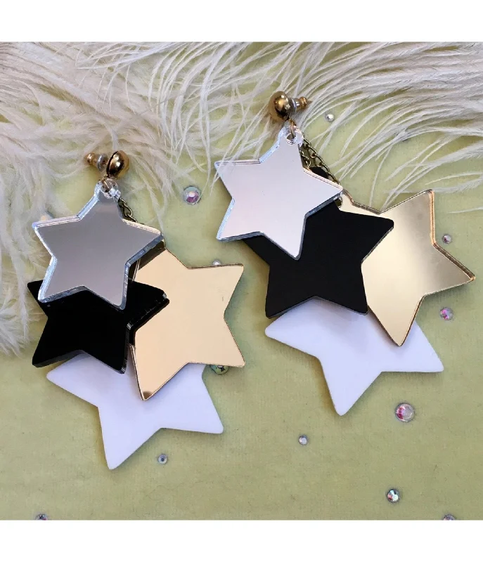 Dangling Stars Earrings